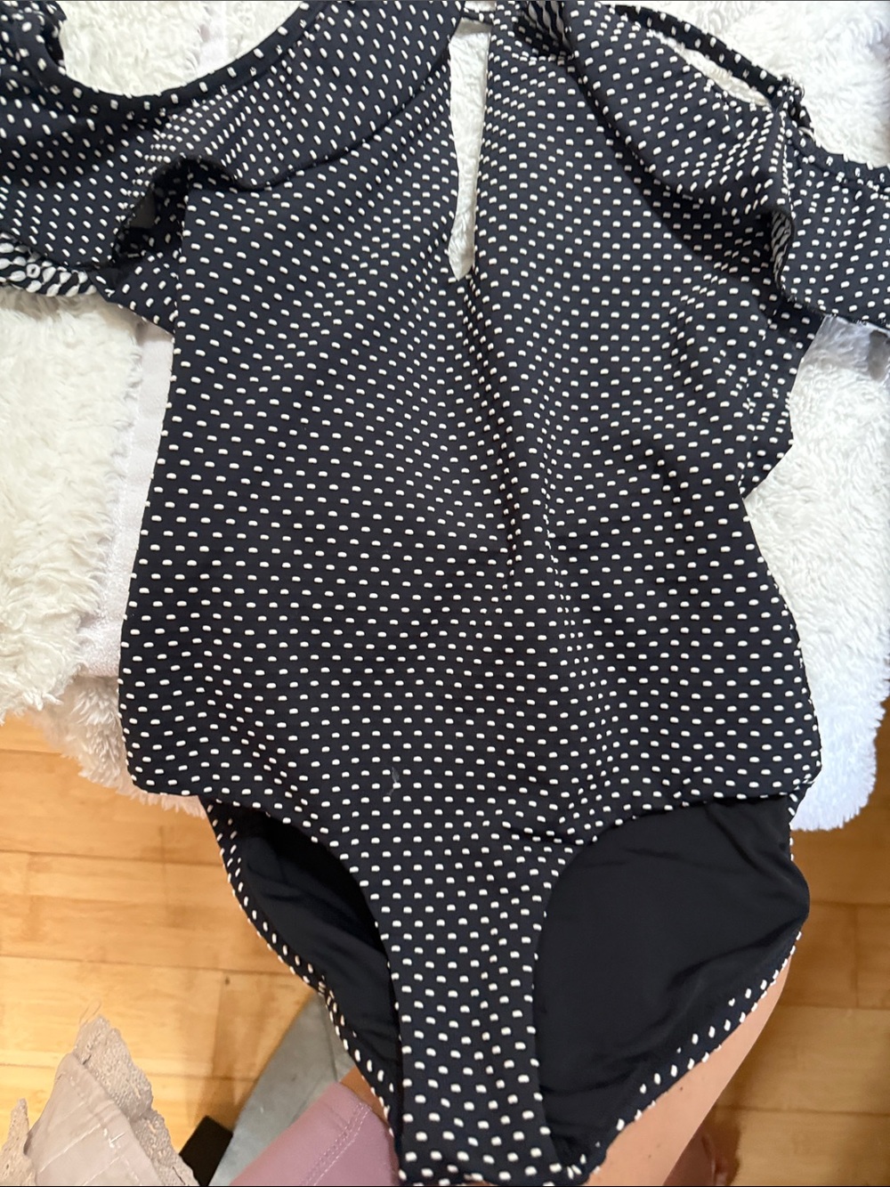 Red Carter Black and White Polka Dot women’s
One-Piece
